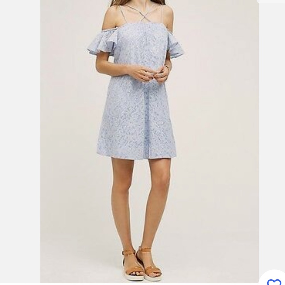 Anthropologie HD in Paris blue mini dress size XS
